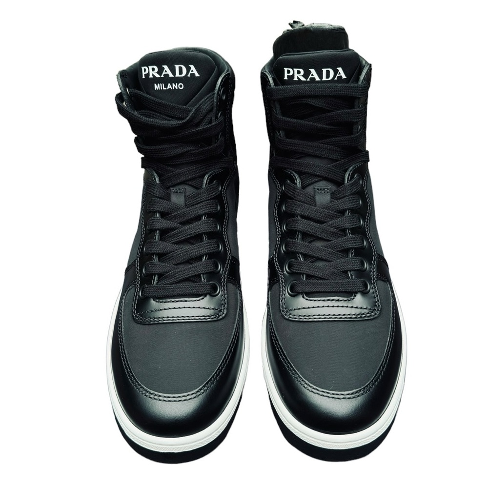 PRADA***Black Nylon High Top Sneakers***EU 36; US 6 $1090 - Picture 3 of 7